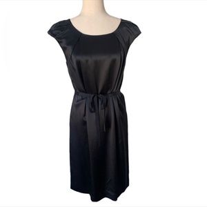 Martin + Osa Black Silk Belted Sleeveless Dress| Size M